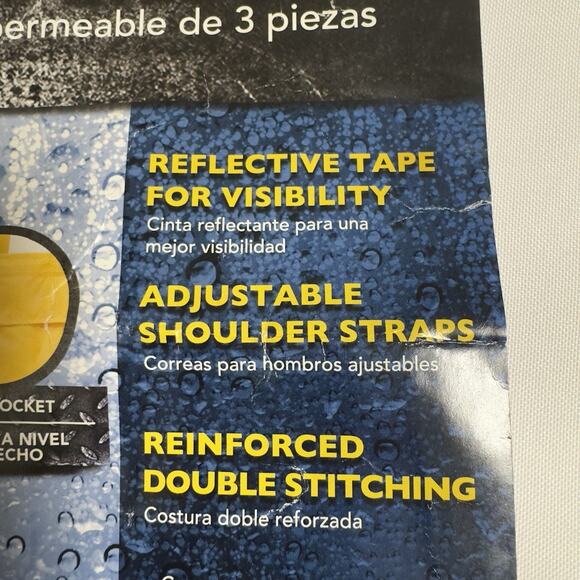 Premium Men's Polyester Rainsuit Bib 2XL HD44339 Adjustable Should Straps - Picture 6 of 8